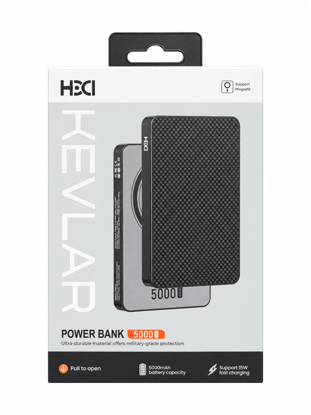 پاوربانک مگسیف HDD مدل Kevlar ظرفیت ۵۰۰۰ میلیآمپر ساعت